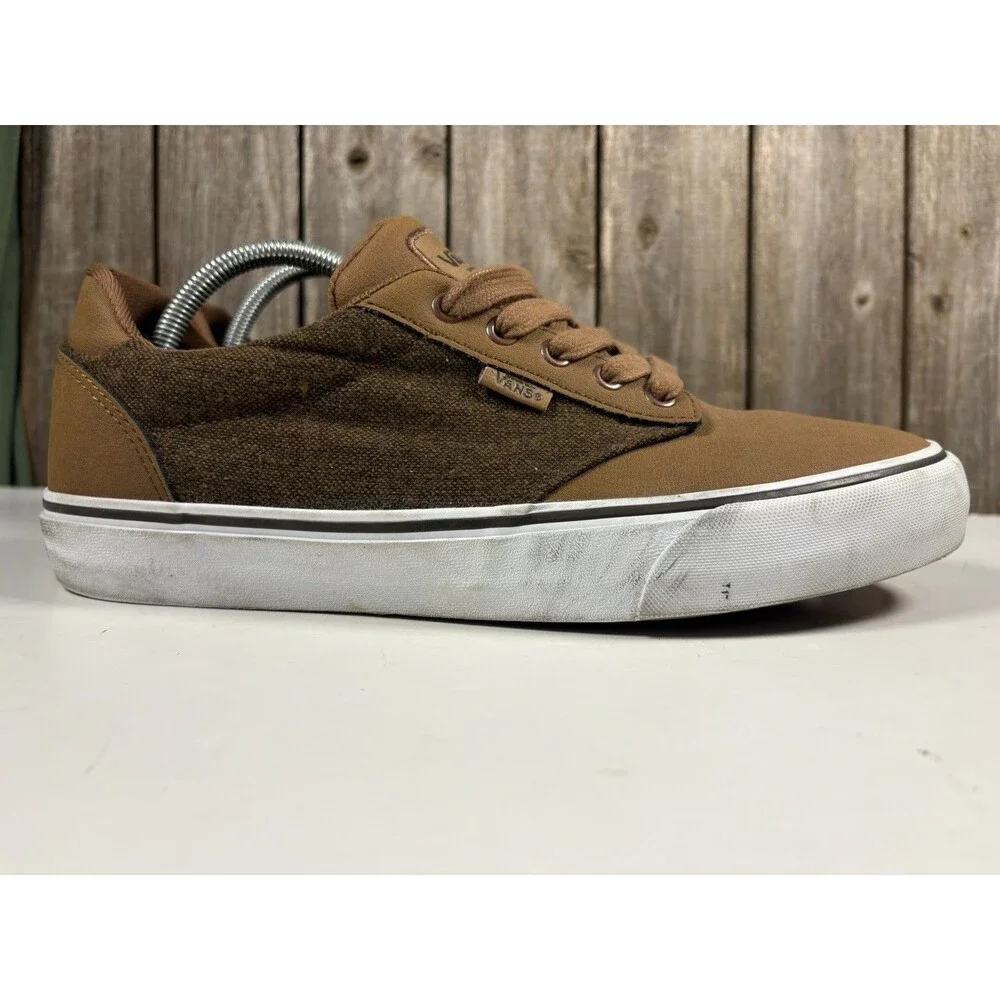 Vans Deluxe Comfort Ortholite Mens Sneaker Shoes Sz 10.5 Brown Skate Shoe